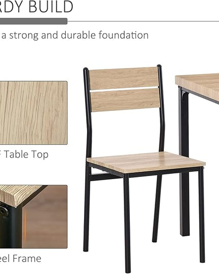 Small Space Dining Table Set for 2 Modern Kitchen Table and Chairs Compact Design Ideal for Apartments and Breakfast Nooks