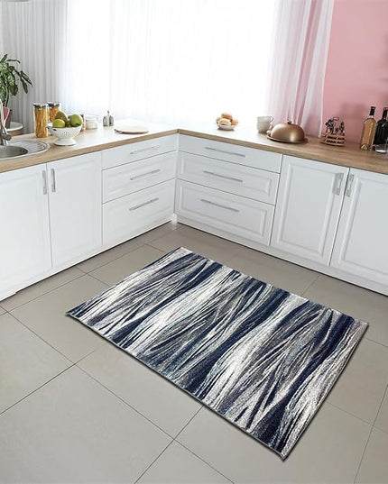 Keen Home Design Area Rugs - 3x5 Non-Shedding, Abstract Rugs for Kitchen, Living Room, Bedroom, Dining Room, Entryway - Size: 3' x 5', Multi