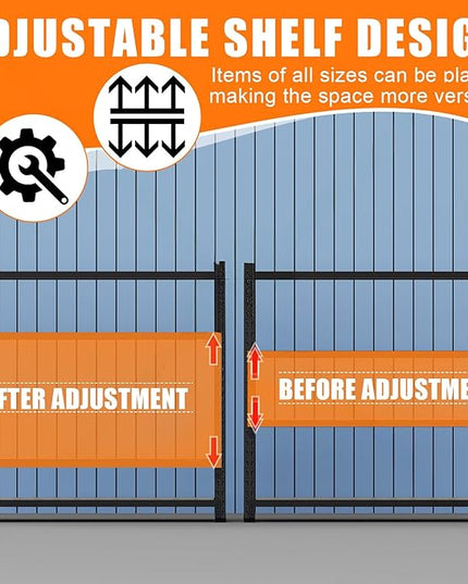 torage Shelves,Garage Shelving Heavy Duty Metal Adjustable Garage Shelves, Shelving Units Industrial Shelving for Warehouse (Black, W47.2*D23.6*H79)