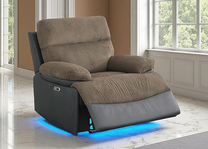Power Recliner Chair Set, Fabric Reclining Sectional Couch with Adjustable Angle, Living Room Furniture Sets, Modern Reclining Single Chair with Comfy Armrests and Backrests for RV