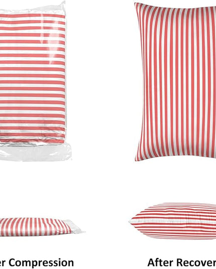 EIUE Bed Pillows for Sleeping 2 Pack Queen Size，Super Soft Down Alternative Microfiber Filled Pillows,Pillows for Side and Back Sleepers,20 x 30 Inches,Red