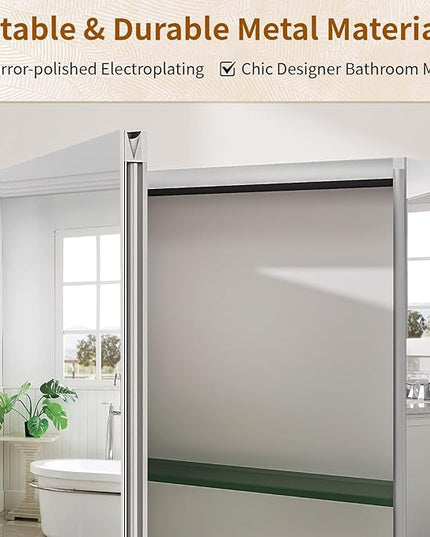 BEAUTYPEAK 20 x 24 Inch Medicine Cabinet with Mirror, Wall Mounted Bathroom Mirror Cabinet, Medicine Cabinet Mirror with Storage & Adjustable Shelves