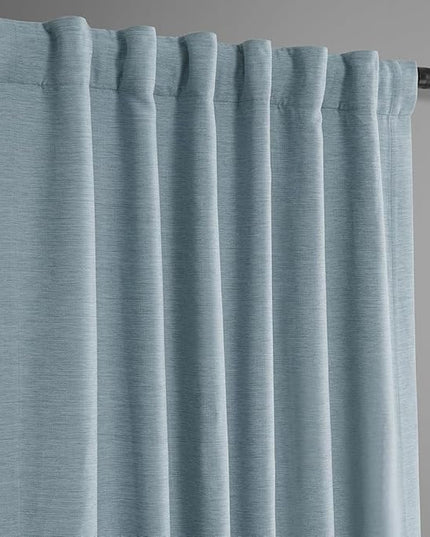 HPD Half Price Drapes Bellino Room Darkening Curtains 63 Inches Long Curtains for Bedroom & Living Room (1 Panel), 50W x 63L, Gulf Blue