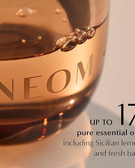NEOM Feel Refreshed Reed Diffuser, 100ml | Sicilian Lemon & Basil I Pure Essential Oils I 100% Natural Fragrances I Lasts 12 Weeks I Refillable and Reusable