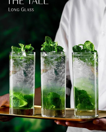 LEMONSODA Premium Highball Glass Set - Elegant Tom Collins 15oz Glasses Set of 12 Tall Drinking Water Glasses - Bar Glassware for Cocktail, Whiskey, Mojito (Set of 12) (2099)