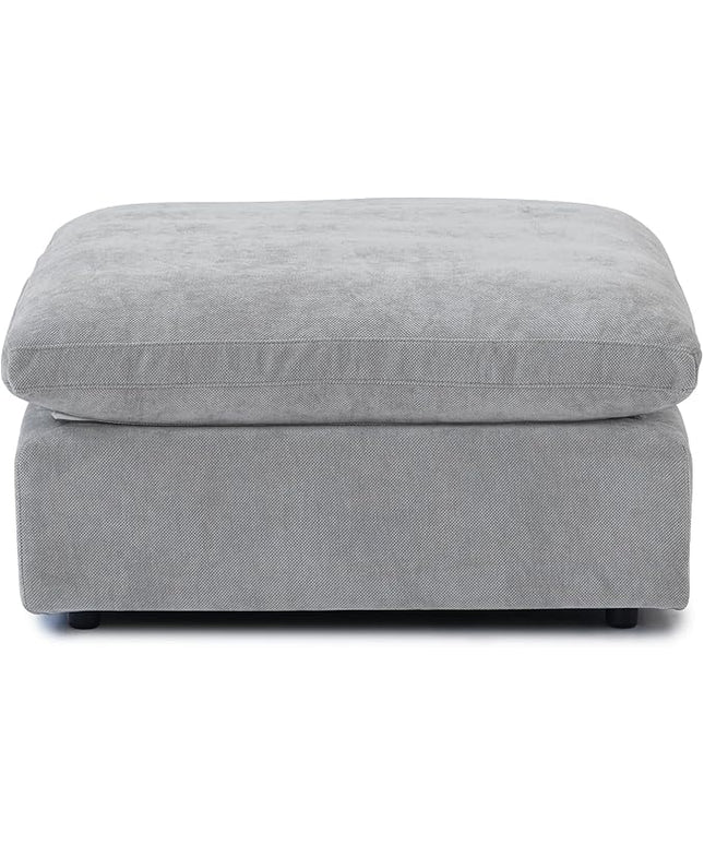 WJShome Modern Ottoman Module for Living Room, Cushion Covers Removable, Minimalist Comfy Breathable Footstool,Gray