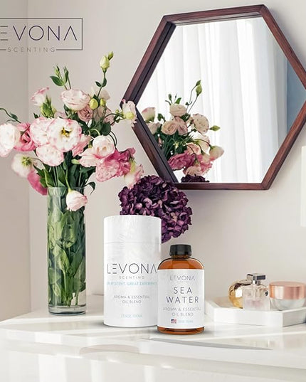 Levona Scent Sea Water Essential Oils for Diffuser for Home - Hotel and Home Luxury Scents - Fragrance Oil - Diffuser Oils Scents - Oil Diffuser Essential Oils for Humidifiers - 700Ml Aroma Oil Blend