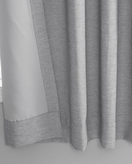 HPD Half Price Drapes Bellino Room Darkening Curtains 63 Inches Long Curtains for Bedroom & Living Room (1 Panel), 50 X 63, Vista Grey