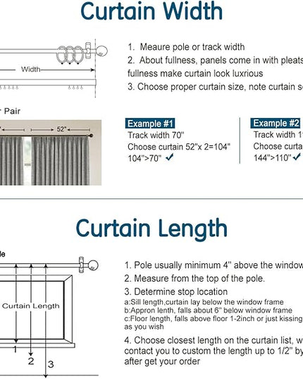 LETAU Pinch Pleats Grey Linen Texture Curtains 96 inches Long, 100% Blackout Privacy Window Curtains Panels Drapery, 84" W x 96" L, 2 Panels