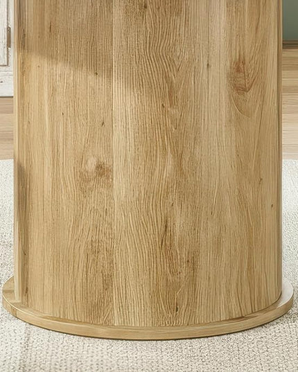Farini 43" Round Dining Table for 4-6,Modern Kitchen Room Table with Wood Top & Sturdy Metal Base,Natural