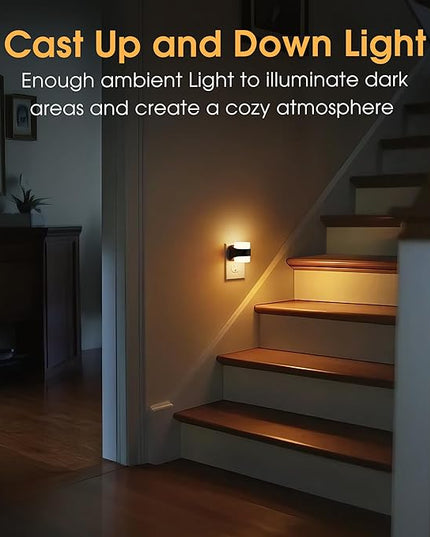 Night Light, Night Lights Plug into Wall, LED Nightlight for Kids & Adults, 3CCT Adjustable 3000K/4000K/5000K Color, Dusk to Dawn Sensor, 3 Brightness Levels, 2 Pack