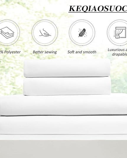 KEQIAOSUOCAI Pleated White Curtains 63 Inches Long,Half Blackout Room Darkening Short Window Curtain 63 Inch Length 2 Panel Set,Pinch Pleated Curtains with Hooks,40 by 63,Set of 2