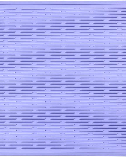 Silicone Dish Drying Mat for Multiple Usage,Easy clean,Eco-friendly,Heat-resistant Silicone Mat for Kitchen Counter or Sink,Refrigerator or Drawer Liner Light Purple XL 18 inches x 16 inches