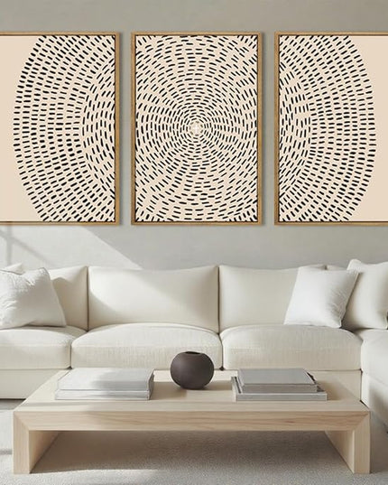 ANHUIB Jesus Wall Art 16x24 Inch Jesus Feeds The 5000 Canvas Wall Art Set of 3 Framed Christian Wall Decor Modern Abstract Art Print for Living Room Bedroom Office