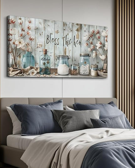 ERQINHUA Large Wall Decor Canvas Painting Wall Art For Living Room Dining Room Decoration Kitchen And Dining Room Painting Artwork Print Picture For Office Bedroom Modern Home Decor 24x48 Inches