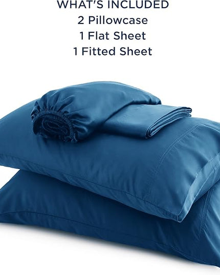 Bedsure King Size Sheets Set, Cooling Sheets for Hot Sleepers, Rayon Derived from Bamboo, Breathable & Soft, Deep Pocket Up to 16 Inches, Hotel Luxury Silky Bedding, Teal