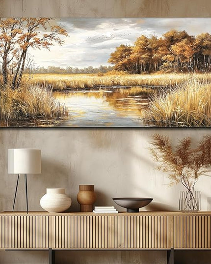 ERQINHUA Large Wall Decor Canvas Painting Wall Art For Bedroom Living Room Decor Lake Surface Landscape Painting Artwork Print For Home Decor Room For office Farmhouse Room Wall Decoration 30x60 In