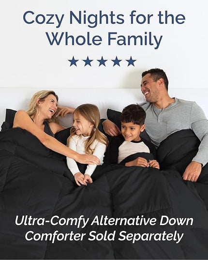 Cal King Size 4 Piece Sheet Set - Comfy Breathable & Cooling Bed Sheets Set - Hotel Luxury Bedding for Women, Men, Kids, Teens, Boys & Girls - Deep Pockets, Ultra-Soft, Wrinkle Free - Oeko-Tex - Black