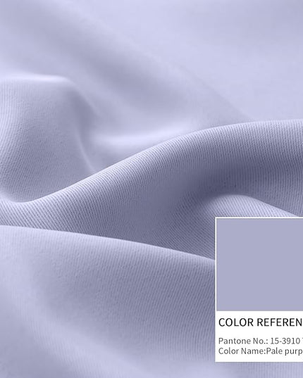 BGment Rod Pocket and Back Tab Blackout Curtains for Bedroom - Thermal Insulated Room Darkening Curtains for Living Room, 2 Window Curtain Panels (38 x 54 Inch, Lavander)