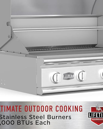 Bull Outdoor Products 69008 LP Steer Premium Drop in Grill, Liquid Propane, Silver