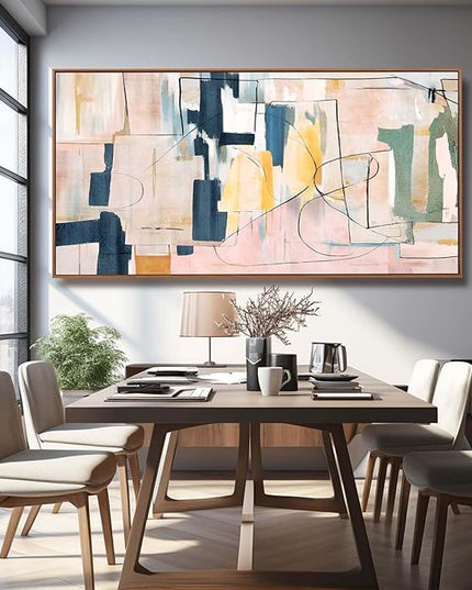 Abstract Wall Decor Modern Oversized Wall Art Black Line Wall Poster Printing 36"x70" Wall Decorations for Bedroom Office