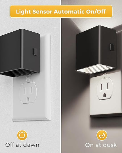 L LOHAS LED Night Light,Night Lights Plug into Wall,[2-Pack] Bright Night Light with Light Sensor,5000K Daylight White,Brightness Adjustable, Modern Nightlight for Bathroom Hallway Kitchen
