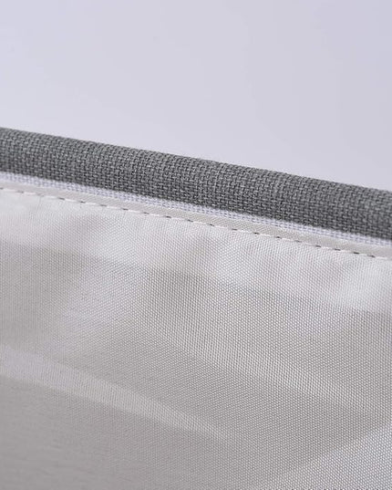 TheWarmHome Storage Basket Fabric Basket with Handles Dog Toy Basket Cloth Storage Bin Shelf Basket Decorative Storage Basket Shoe Basket Gift Basket(Grey&White Stripes-1 Pack,15.7L×11.8W×8.3H)