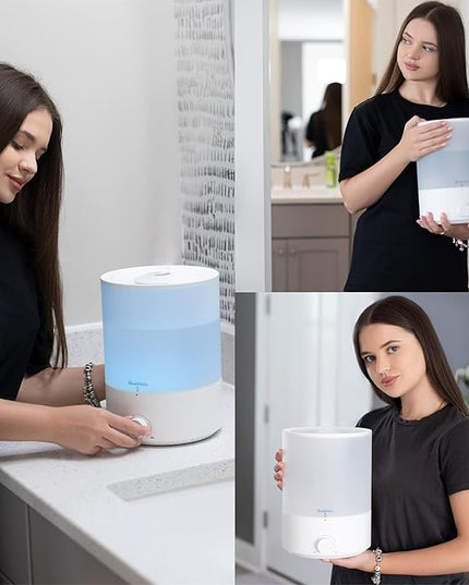 BlueHills Premium 4000 ml XL Essential Oil Diffuser 4L 4 Liter 70 Hour Run Humidifier Aromatherapy 1 Gallon Big Capacity High Mist Output for Large Room Home Mood Lights Long Run Diffuser White E401