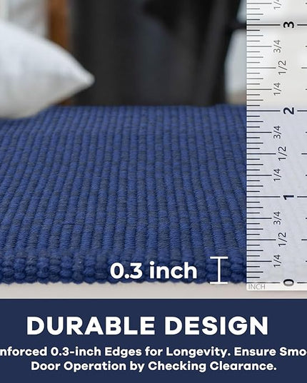 KOZYFLY Washable Runner Rug 3x18 ft Hallway Kitchen Runner Rugs with Rubber Backing Bobo Non Slip Entryway Runner Indoor, Long Carpet Runners for Hall Kitchen Entryway, Royal Blue