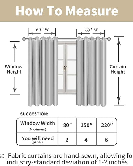 LAMIT Light Grey Linen Textured Curtains for Living Room, Grommet Thick Light Reducing Curtain Light Filtering Panels Burlap Drapes for Bedroom/Outdoor/French Door, Set of 2 Panels, W60x L84