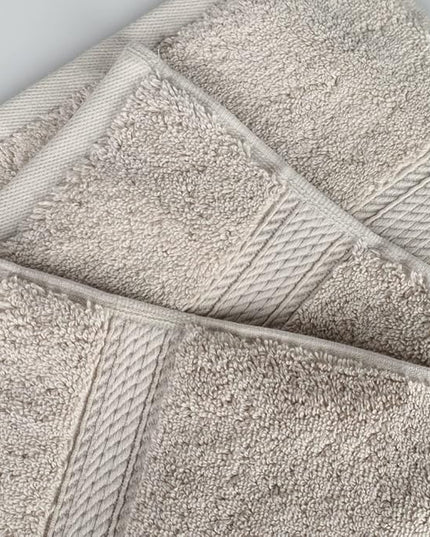 Superior Egyptian Cotton Pile Face Towel/Washcloth Set of 6, Ultra Soft Luxury Towels, Thick Plush Essentials, Absorbent Heavyweight, Guest Bath, Hotel, Spa, Home Bathroom, Shower Basics, Stone