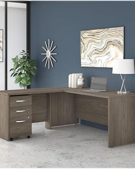 Bush Business Furniture Studio C 60W x 30D Office Desk in Modern Hickory