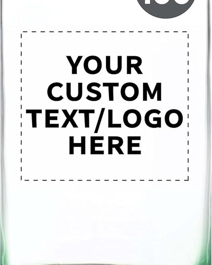 Custom Beer Can Glasses Set of 100, 16 oz. Pint Sized, Promotional Text, Logo, Soda Can Shape, Glassware, Green