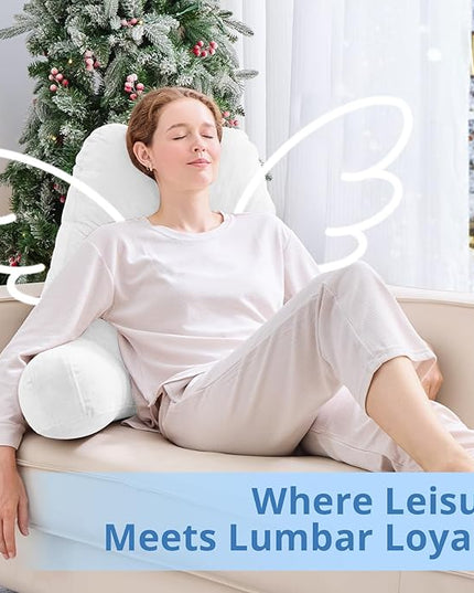 Sasttie 25-inch Reading Pillows for Sitting in Bed Adult, Jumbo Velvet Back Pillow Bed Sitting Up, XL High Back-Rest Support Cushion for Sit Up on Couch & Floor, Oeko-Tex Certified, White