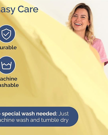 Twin XL Size 3 Piece Sheet Set - Comfy Breathable & Cooling Bed Sheets Set - Hotel Luxury Bedding for Women, Men, Kids, Teens, Boys & Girls - Deep Pockets, Ultra-Soft, Wrinkle Free - Oeko-Tex - Yellow