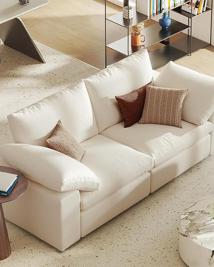 Cloud Couch Modular Sectional Sofa, Loveseat Modern Sofa True Relax Comfy, Wide & Deep, Soft & Supportive Seat Couches with Metal Frame for Living Room 78.74 Width