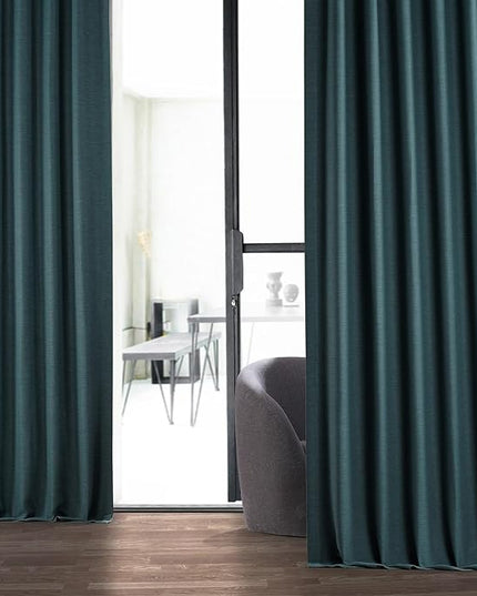 HPD Half Price Drapes Bellino Room Darkening Curtains 108 Inches Long Curtains for Bedroom & Living Room (1 Panel), 50W x 108L, Autumn Glow