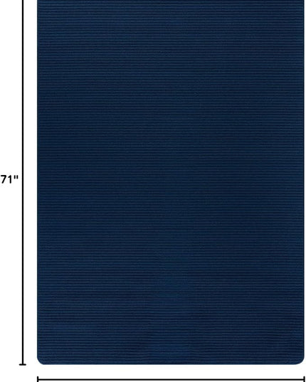 Beverly Rug Non-Slip Modern Rug 4x6 Solid Traditional Rubber Backing Machine Washable Soft Thin Indoor Area Rugs for Living Room Stain Resistant Non Shedding Casual Carpet (4 x 6 Navy Blue)