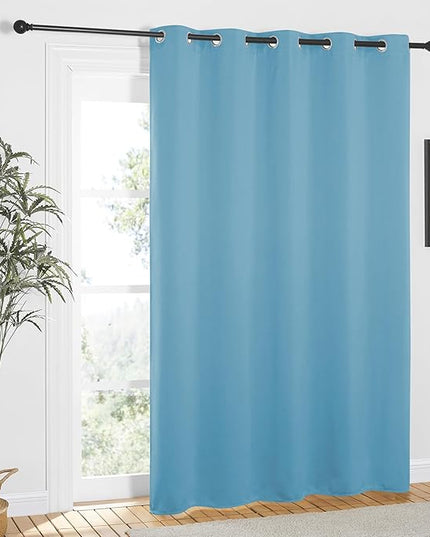 NICETOWN Teal Blue Blackout Curtains 84 inch Length, Grommet Top Room Darkening Drapes for Bedroom Living Room, Light Blocking Window Covering for Privacy (W66 x L84 Inch, 1 Panel)