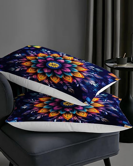AILONEN Colorful Mandala Comforter Set Queen Size, Bohemian Floral Printed Bedding Set for Kids Teens Adults,Luxury Boho Chic Modern Duvet Set for Bedroom Decor,1 Quilt 2 Pillowcase,3Pcs