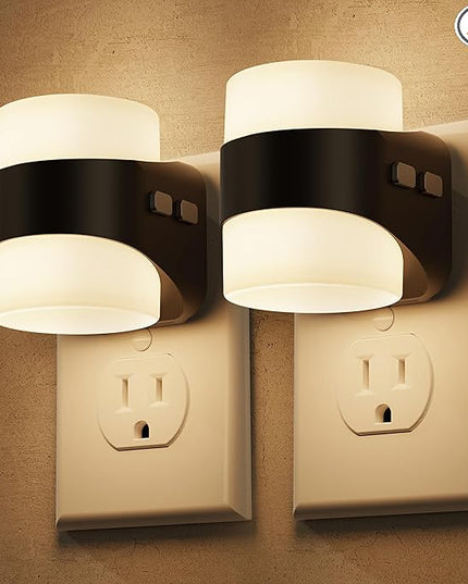Night Light, Night Lights Plug into Wall, LED Nightlight for Kids & Adults, 3CCT Adjustable 3000K/4000K/5000K Color, Dusk to Dawn Sensor, 3 Brightness Levels, 2 Pack