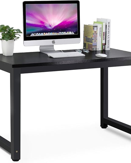 Tribesigns Computer Desk, 47 inch Modern Simple Office Desk Computer Table Study Writing Desk for Home Office, Black