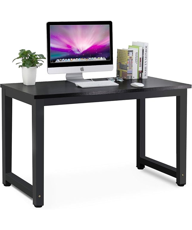 Tribesigns Computer Desk, 47 inch Modern Simple Office Desk Computer Table Study Writing Desk for Home Office, Black