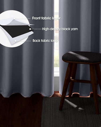 HOMEIDEAS Blackout Curtains (Pure White, 52 X 96 Inch)