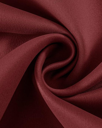 Joydeco Blackout Curtains 63 Inch Length 2 Panels Set, Thermal Insulated Long Curtains 2 Burg, Room Darkening Grommet Drapes for Living Room Bedroom Window (W52 x L63 Inch, Burgundy Red)