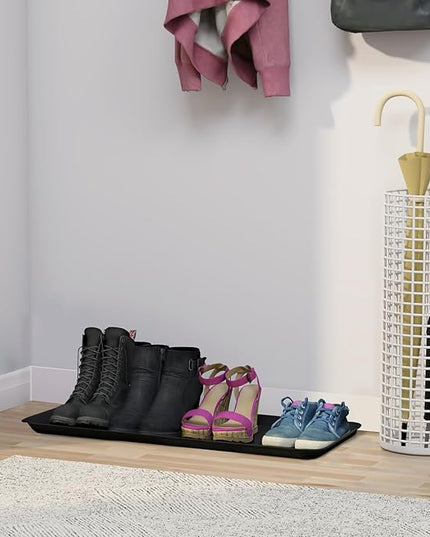 Matace 1 Pack Rubber Large Boot Tray for Entryway,Long Shoe Tray,Slim Boot Mat for Indoor and Outdoor Use, 16x40 in (Pack of 1)