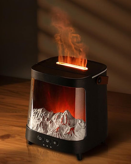 Essential Oil Diffuser for Home, Bedroom Humidifiers, Air Scent Aroma Aromatherapy Ultrasonic Machine Timer Small Mini difusor de Aromas para casa Living Room Office Decor Gifts Fireplace Aurora