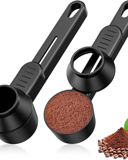 CAPMESSO Coffee Scoop & Funnel for Reusable K Cup Refillable Coffee Pods: 2 Tablespoon Coffee Measuring Scoop - Easy Slide Scoop for Ground Coffee, Protein Powder, Tea without Spilling (2 Pack)