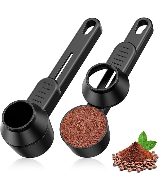 CAPMESSO Coffee Scoop & Funnel for Reusable K Cup Refillable Coffee Pods: 2 Tablespoon Coffee Measuring Scoop - Easy Slide Scoop for Ground Coffee, Protein Powder, Tea without Spilling (2 Pack)
