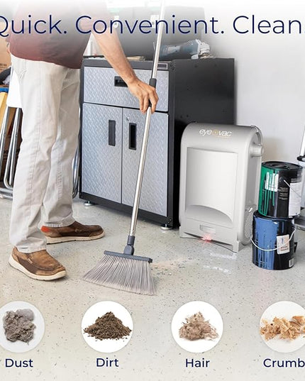 EyeVac Pro Touchless Vacuum Automatic Dustpan - Ultra Fast & Powerful - Great for Sweeping Salon Pet Hair Food Dirt Kitchen, Corded Canister Vacuum, Bagless, Automatic Sensors, 1400 Watt (Sliver)